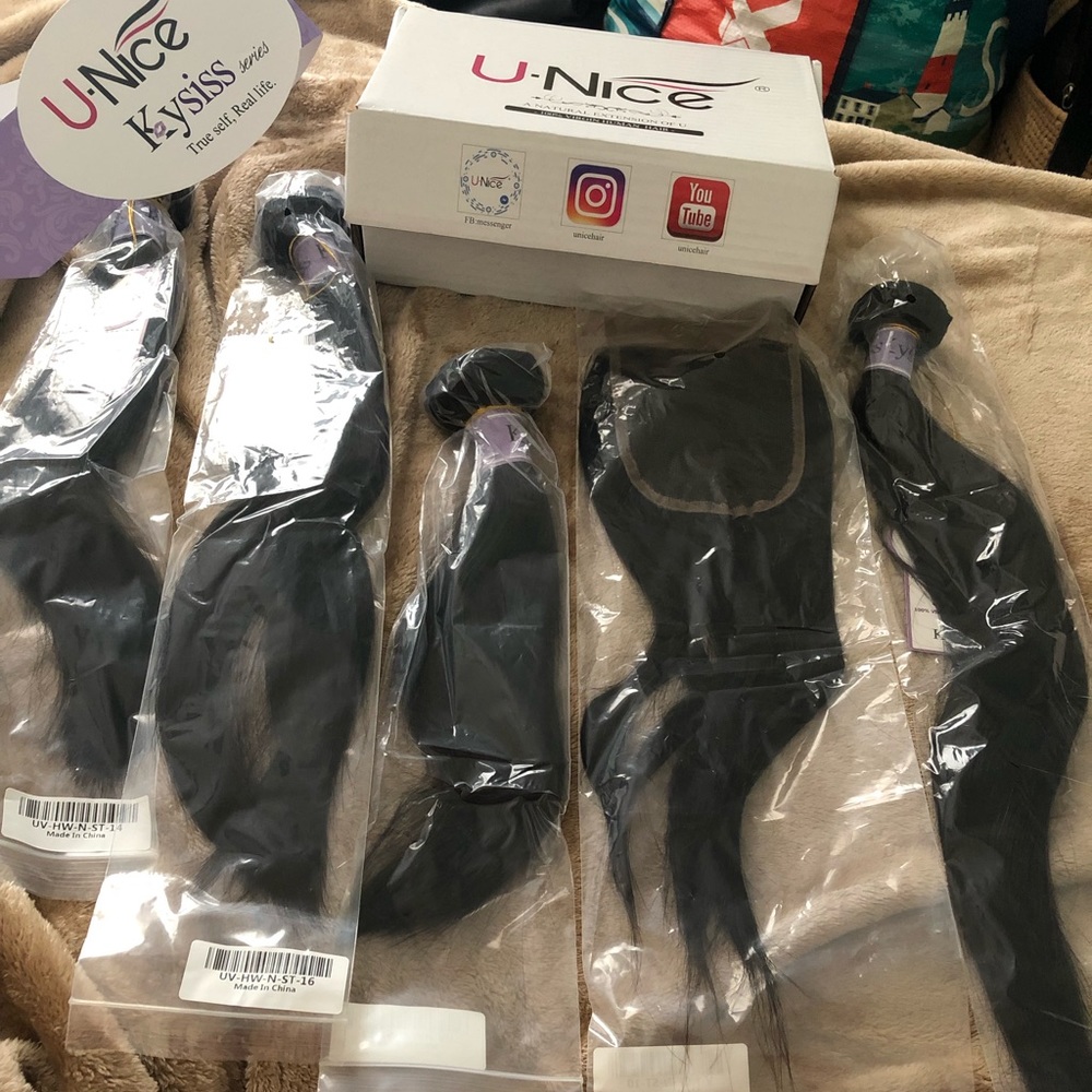 Unice Kysiss Peruvian straight hair bundles